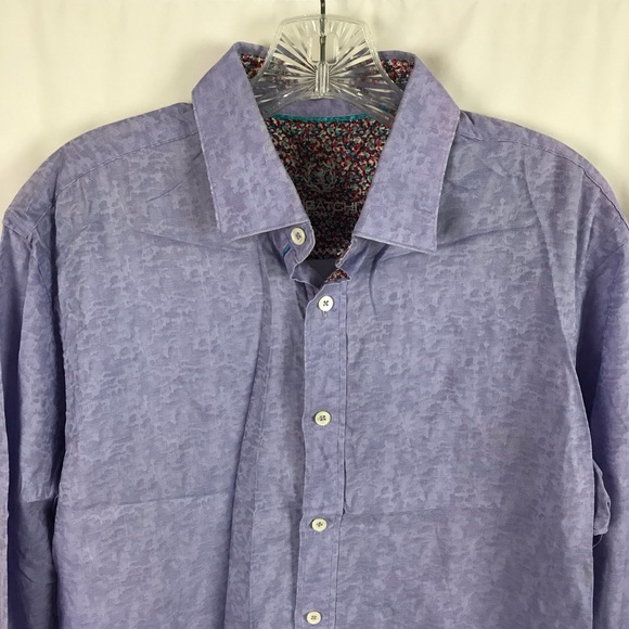 Bugatchi shaped fit long sleeve button down shirt - Picture 2 of 8